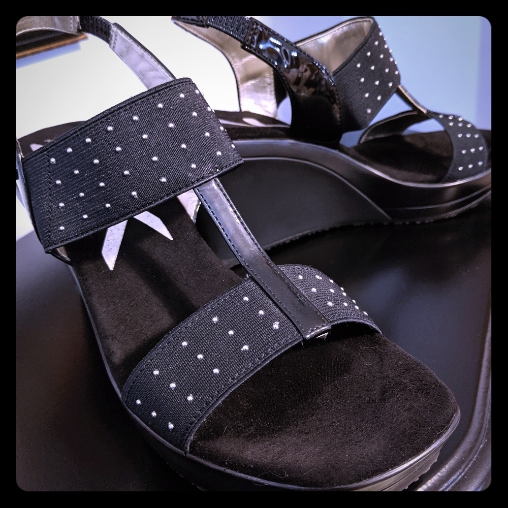 Black and silver beaded Sandals